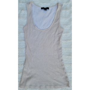 Express cream sparkly tank top